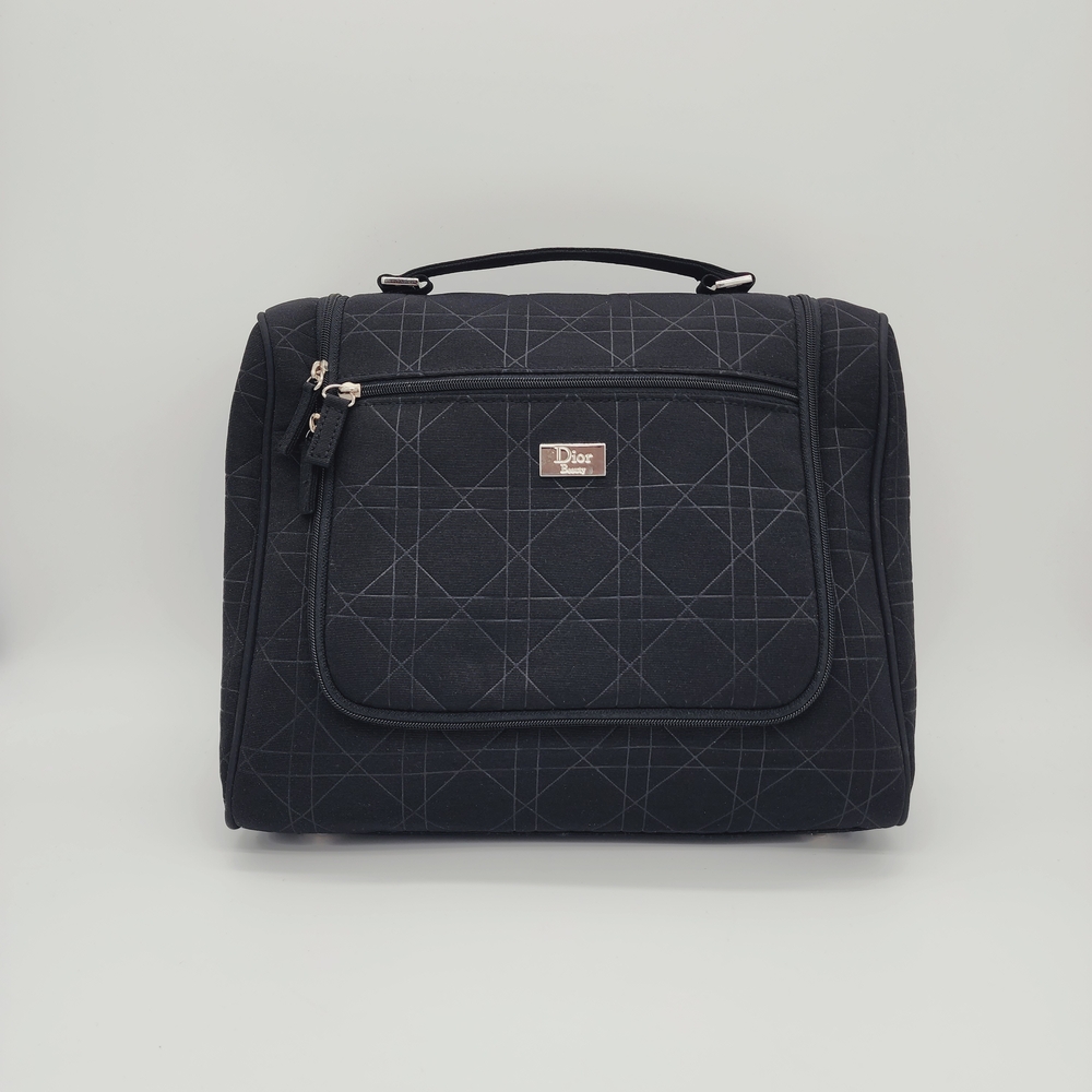 Dior Beauty Make Up Cosmetics Vanity Travel Bag Black Medium Size